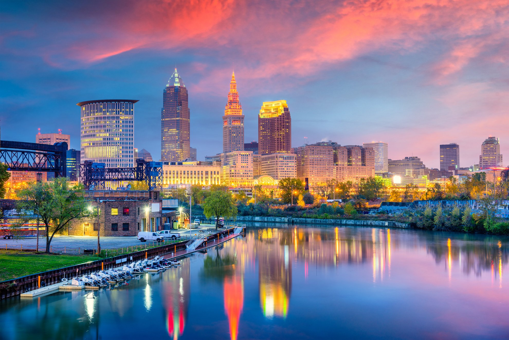 Cleveland, Ohio, USA Skyline